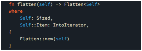 The Rust Iterator::flatten() implementation